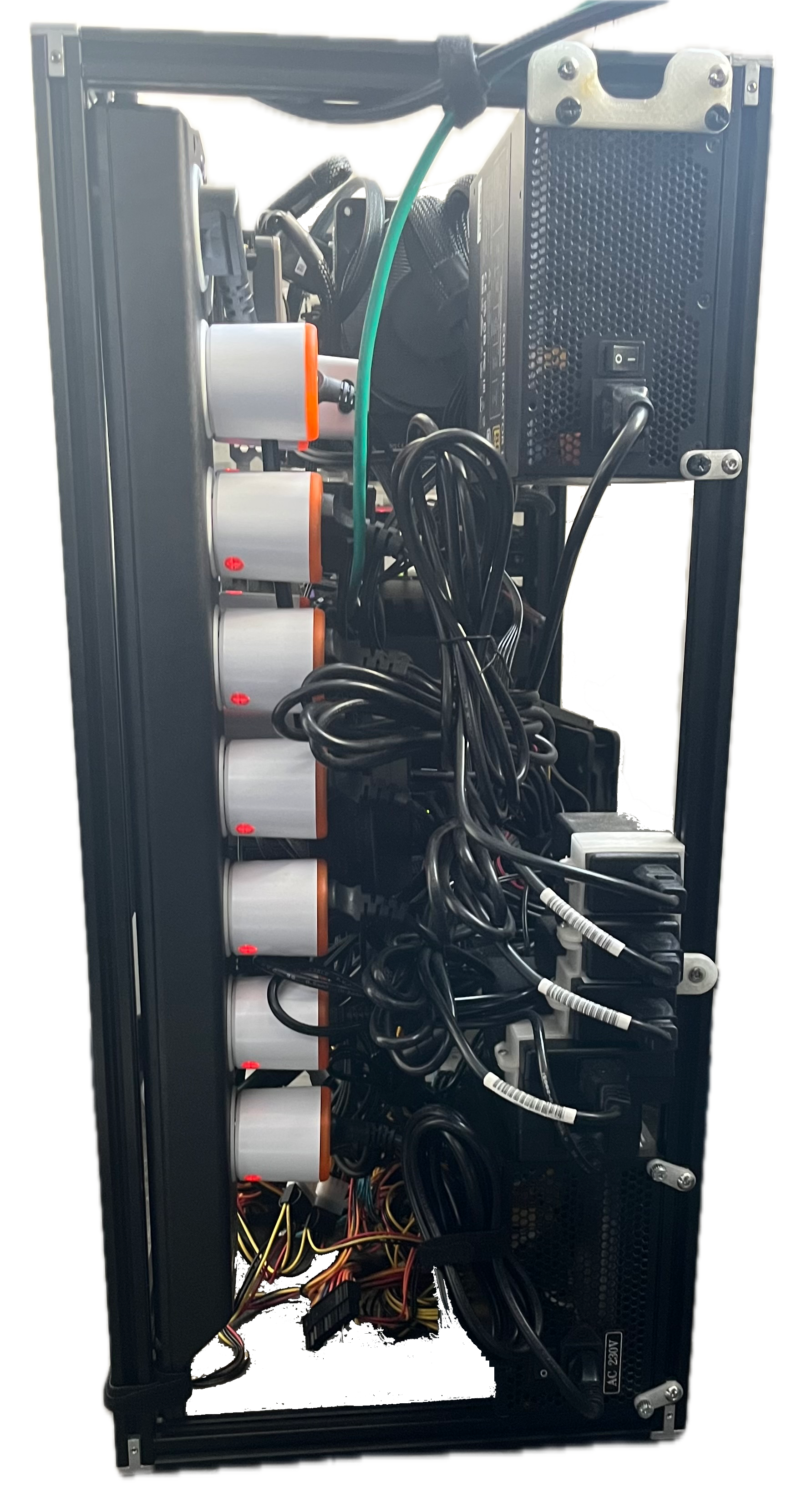 Loading image: diy pdu using a standard powerstrip and zigbee smart plugs.